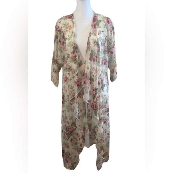 LuLaRoe Floral Print Kimono Cardigan - Picture 1 of 4